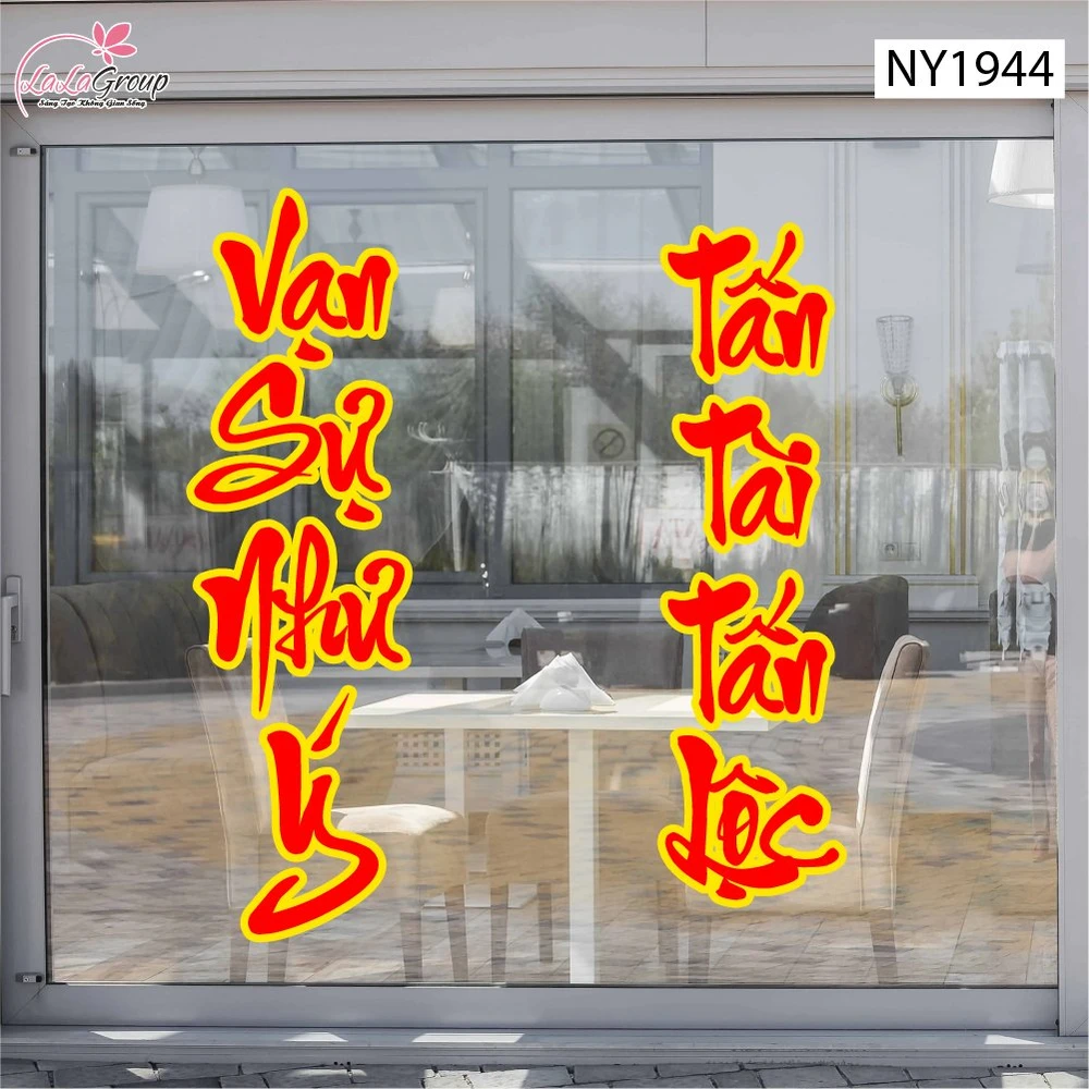 Decal Trang Trí Tết Vạn Sự Như Ý Tấn Tài Tấn Lộc