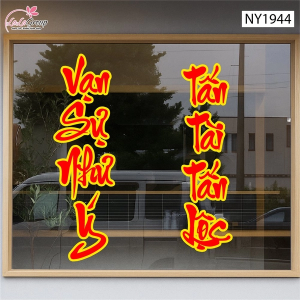 Decal Trang Trí Tết Vạn Sự Như Ý Tấn Tài Tấn Lộc