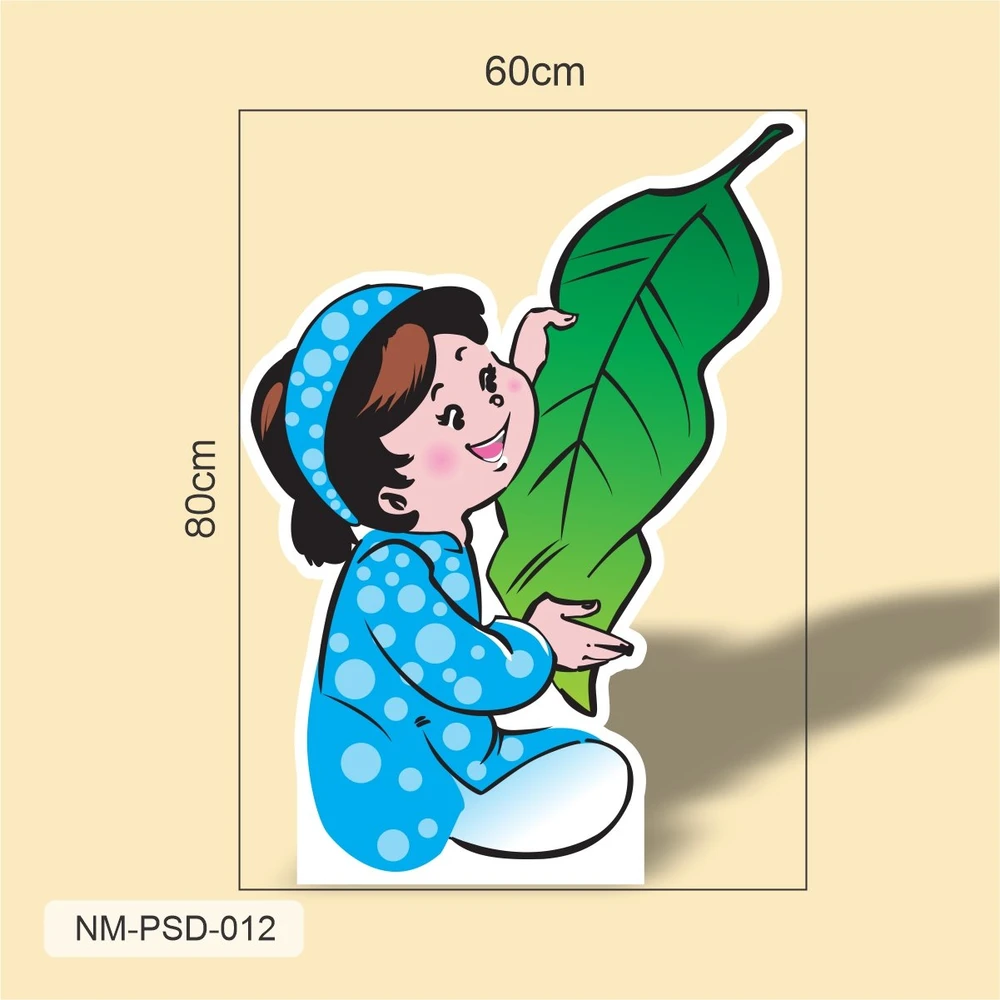 Standee Trang Trí Tết Bé Cầm Lá Chuối