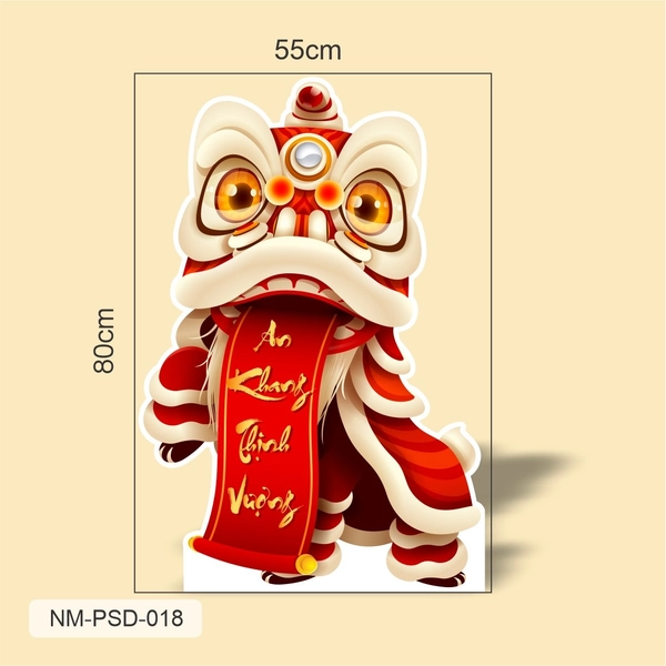 Standee Trang Trí Tết Múa Lân An Khang Thịnh Vượng
