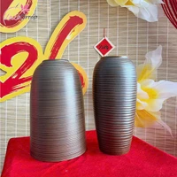 Bình Hoa Gốm Nâu Sang Trọng