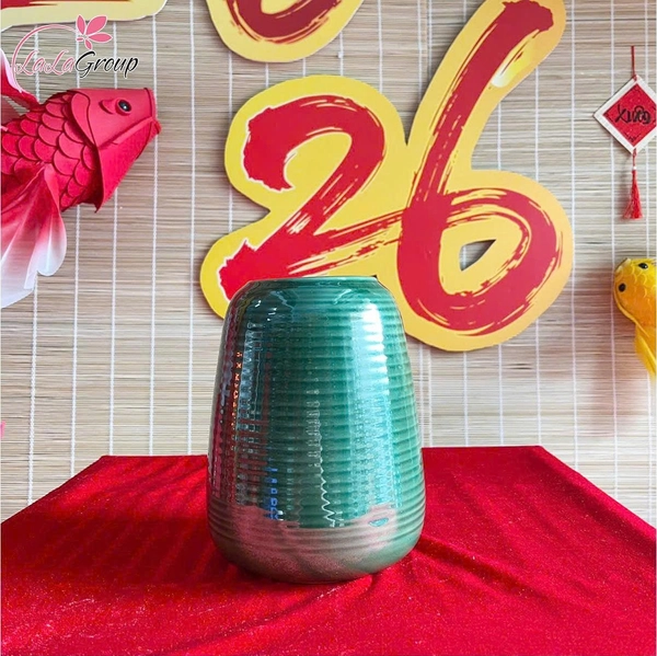 Bình Hoa Gốm Xanh Ngọc