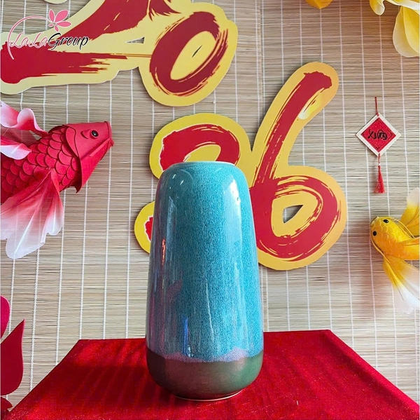 Bình Hoa Gốm Xanh Ngọc Thanh Mát