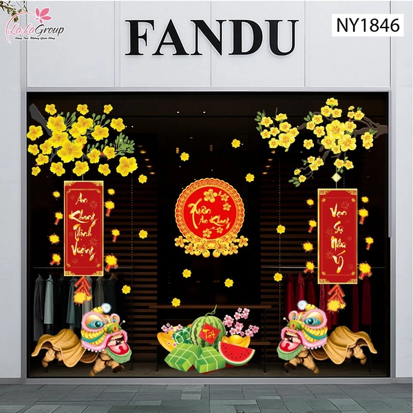 Combo Decal Trang Trí Tết Xuân An Khang Thịnh Vượng Vạn Sự Như Ý