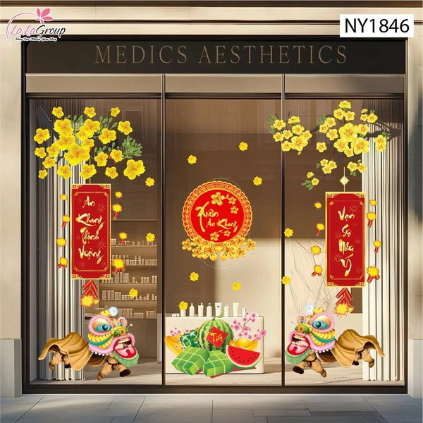 Combo Decal Trang Trí Tết Xuân An Khang Thịnh Vượng Vạn Sự Như Ý