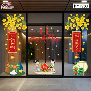 Combo Decal Trang Trí Tết Bé Chúc Xuân An Khang Thịnh Vượng
