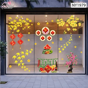 Combo Decal Trang Trí Tết Vạn Sự Như Ý Xuân Tấn Tài Tấn Lộc
