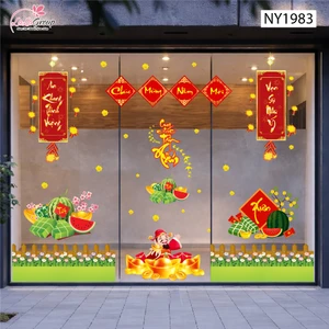 Combo decal trang trí tết cung chúc tân xuân vạn sự như ý