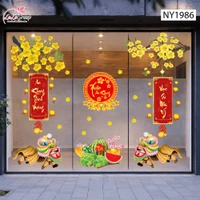 Combo decal trang trí tết múa lân mừng xuân an khang