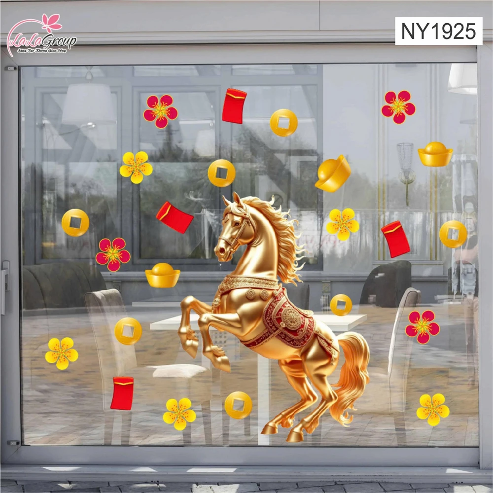 Decal Trang Trí Tết Tuấn Mã Vượng Tài