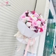 Bó hoa sáp thơm 50 hoa sắc hồng mix hoa tulip trắng dịu dàng quà tặng xinh xắn