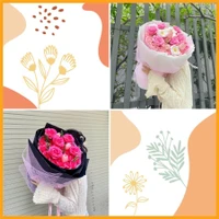 Bó hoa sáp thơm 35 hoa hồng mix các loại hoa xinh lung linh