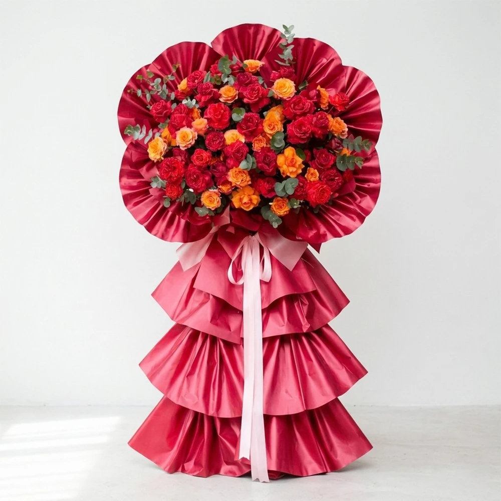 Kệ Hoa Chúc Mừng Khai Trương Sự Kiện Tone Đỏ Rực Rỡ Đại Cát