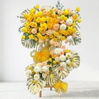 Kệ Hoa Mừng Khai Trương Sự Kiện Tone Vàng Kim Rực Rỡ Đại Cát Hưng Thịnh