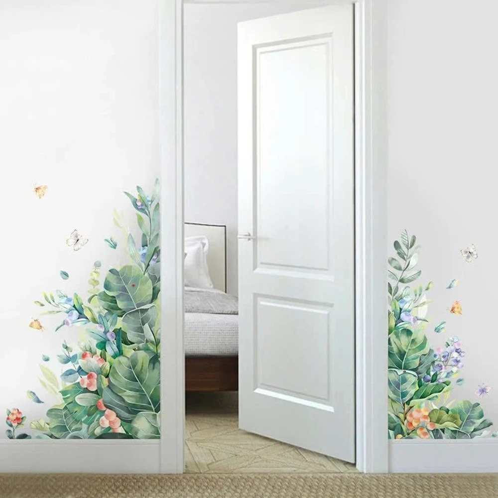 Decal dán tường lá xanh mẫu 14