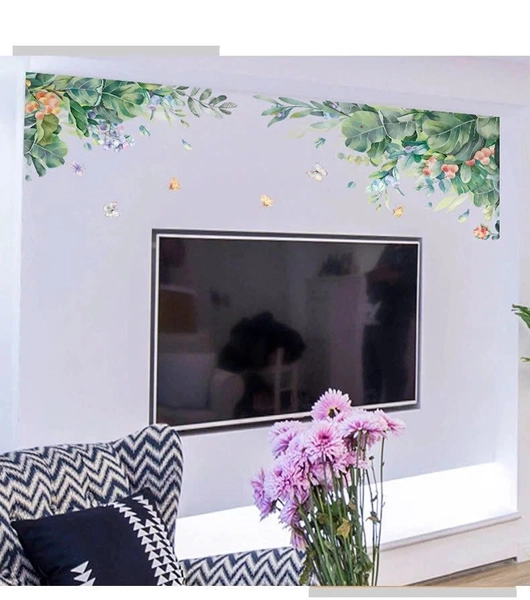 Decal dán tường lá xanh mẫu 14