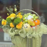 Giỏ Quà Tặng Trái Cây Kèm Hoa Tươi Chúc Mừng Lộc Phát