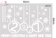 Decal trang trí Noel Merry christmas & Happy new year 2027 chữ trắng