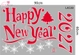 Decal trang trí Noel happy new year 2027