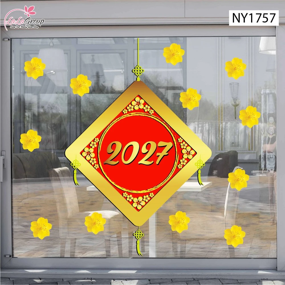 Decal Trang Trí Tết Mừng Năm Mới 2027