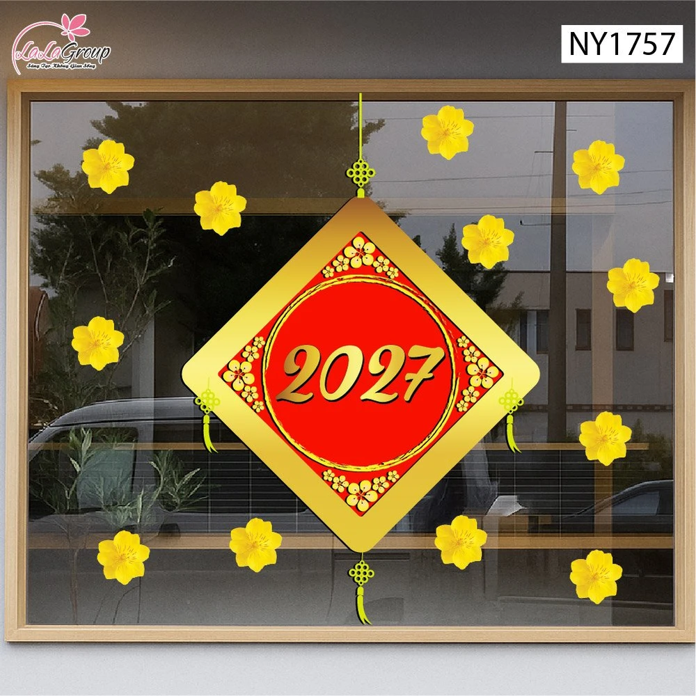 Decal Trang Trí Tết Mừng Năm Mới 2027
