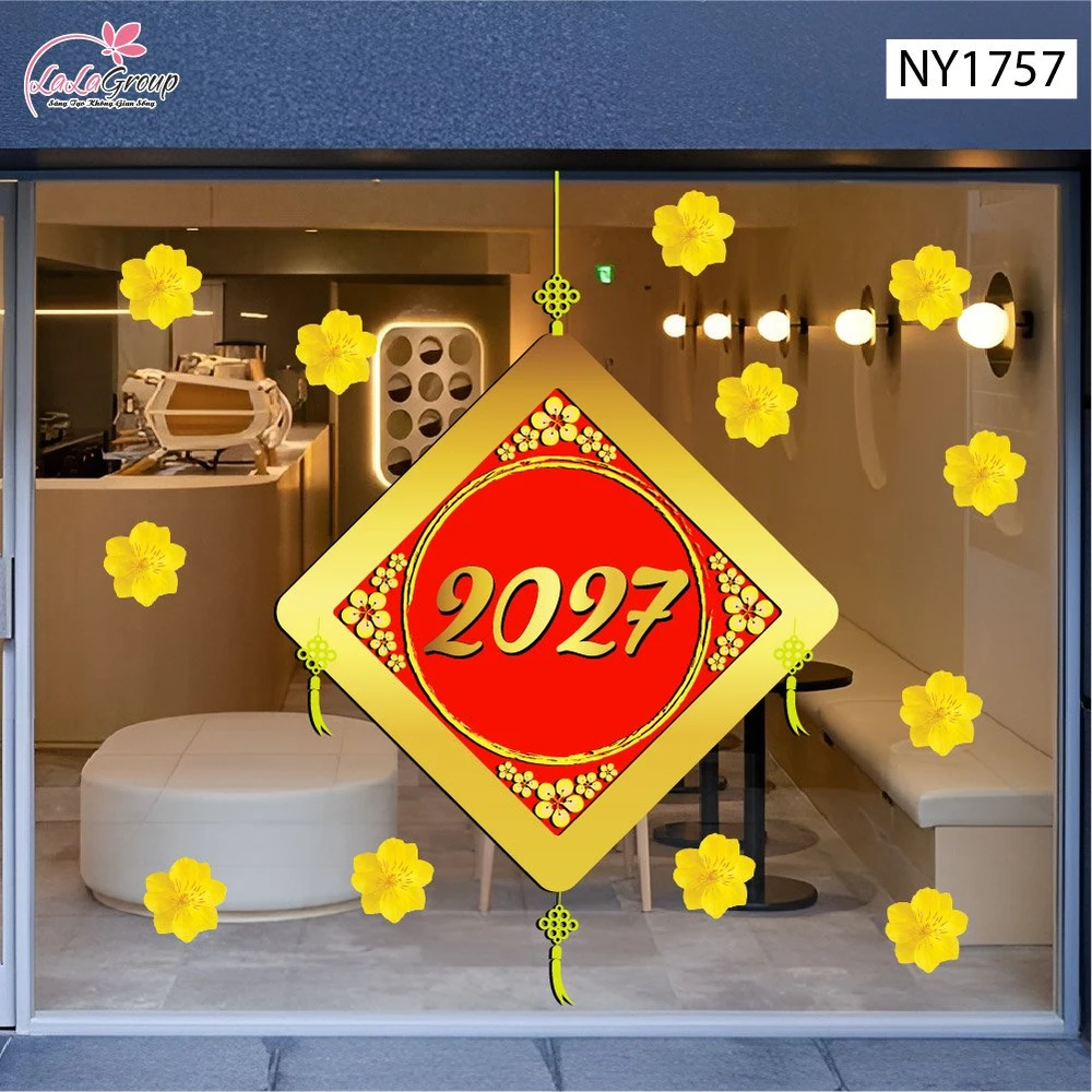 Decal Trang Trí Tết Mừng Năm Mới 2027