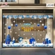 Combo Decal Trang Trí Noel Người Tuyết Và Cây Thông Xanh Dương