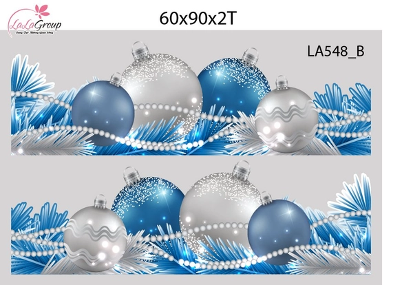 Combo Decal Trang Trí Noel Người Tuyết Và Cây Thông Xanh Dương