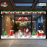 Combo Decal Trang Trí Noel Ông Già Noel Người Tuyết Và Ngôi Nhà Tuyết Xinh Xắn