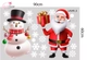 Combo Decal Trang Trí Noel Ông Già Noel Người Tuyết Và Ngôi Nhà Tuyết Xinh Xắn