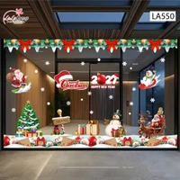 Combo Decal Trang Trí Noel Ông Già Noel Cưỡi Tuần Lộc Và Người Tuyết Vui Nhộn