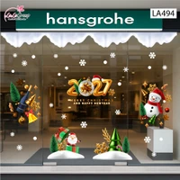 Combo Decal Trang Trí Noel Ông Già Noel Vui Nhộn Và Người Tuyết Vui Đón Giáng Sinh