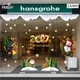 Combo Decal Trang Trí Noel Ông Già Noel Vui Nhộn Và Người Tuyết Vui Đón Giáng Sinh