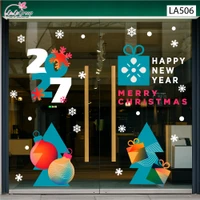 Combo Decal Trang Trí Noel Những Cây Thông Và Những Quả Châu Sắc Màu