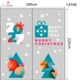 Combo Decal Trang Trí Noel Những Cây Thông Và Những Quả Châu Sắc Màu
