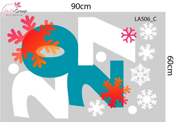 Combo Decal Trang Trí Noel Những Cây Thông Và Những Quả Châu Sắc Màu