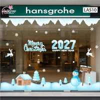 Combo Decal Trang Trí Noel Người Tuyết Và Những Ngôi Nhà Ấm Áp Chào Đón Giáng Sinh