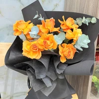 Bó Hoa Hồng Tone Cam Rực Rỡ