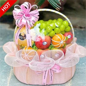 Giỏ Quà Tặng Trái Cây Tươi Nhập Khẩu Tone Hồng Ngọt Ngào Xinh Xắn