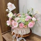 Giỏ Hoa Hồng Mix Hoa Cẩm Tú Cầu Xinh Tươi