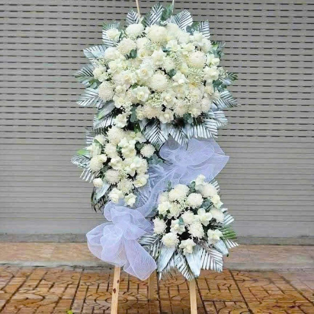 Kệ Hoa Chia Buồn Cúc Mẫu Đơn An Yên