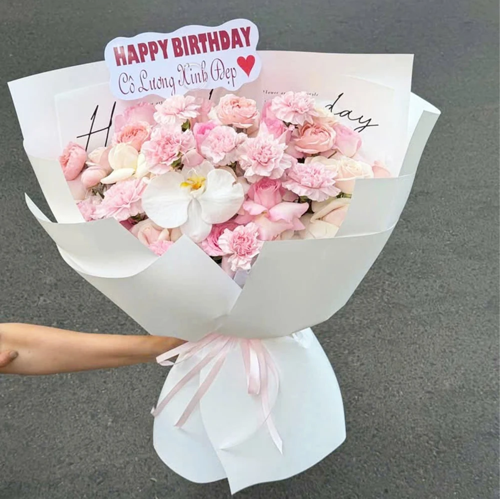 Bó Hoa Hồng Cẩm Chướng Pastel Nhẹ Nhàng Xinh Yêu