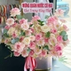 Giỏ Hoa Hồng Pastel Mix Cúc Mẫu Đơn Quý Phái