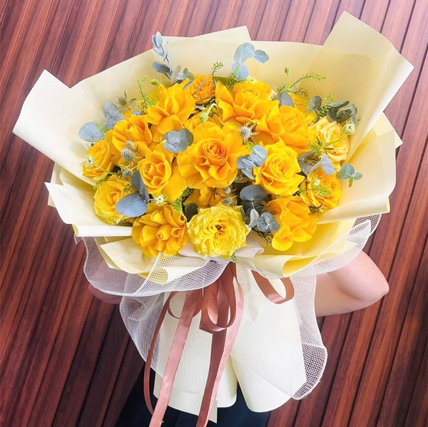 Bó Hoa Hồng Vàng Tình Yêu Màu Nắng