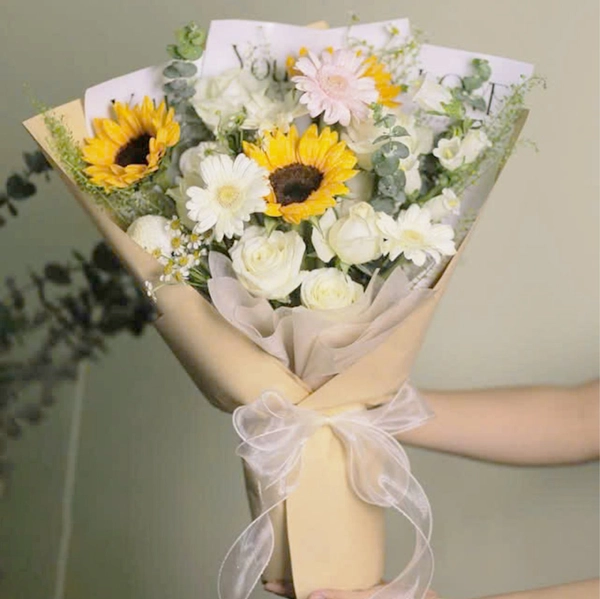 Bó Hoa Hướng Dương Tốt Nghiệp Phong Cách Hàn Quốc