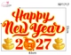 Decal Trang Trí Tết Happy New Year 2027 Tài Lộc