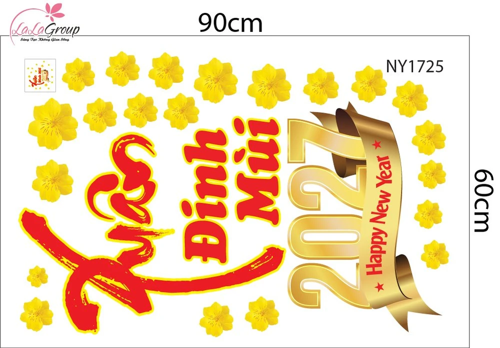 Decal Trang Trí Tết Xuân Đinh Mùi 2027
