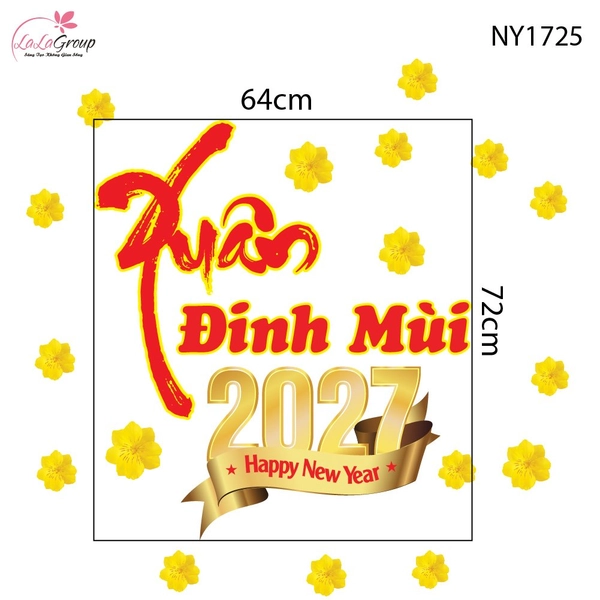 Decal Trang Trí Tết Xuân Đinh Mùi 2027