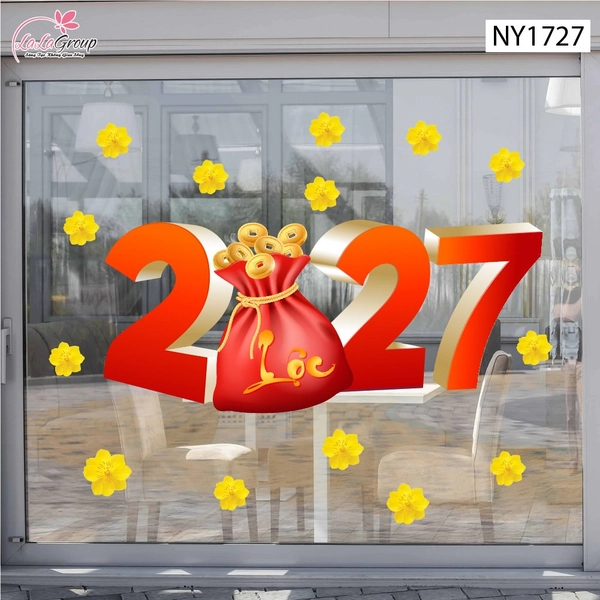 Decal Trang Trí Tết Đinh Mùi Tài Lộc 2027