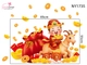 Decal Trang Trí Tết Đinh Mùi Thần Tài Mang Lộc May Mắn